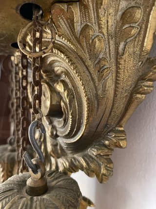 Reloj de Bronce Antiguo con Péndulo
