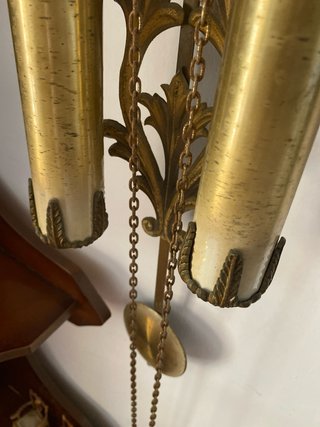 Reloj de Bronce Antiguo con Péndulo