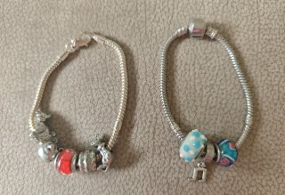 Pack 2 Pulseras Estilo Pandora con Charms