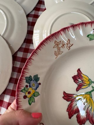 Platos antiguos Longwy Marseille.Cerámica Francesa