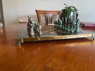 Ajedrez Artesanal Bronce y Dorado