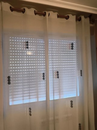 Cortinas beige de tela