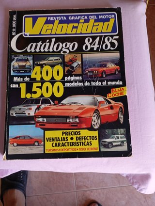 Revista gráfica del motor VELOCIDAD coches 1984 85