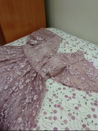 Vestido de fiesta largo rosa/morado