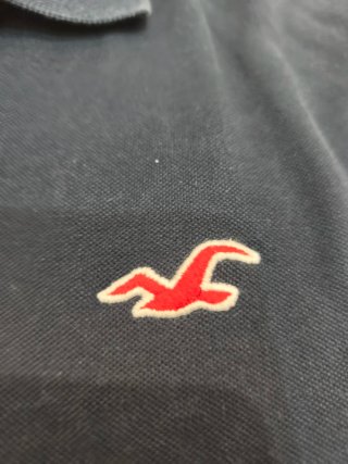 Polo Hollister Manga Corta Azul Talla M