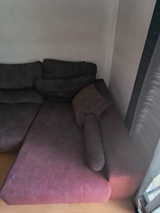 Sofá modular marrón de tela