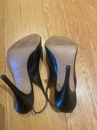 Zapatos Pura López destalonados negros T37
