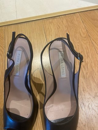 Zapatos Pura López destalonados negros T37