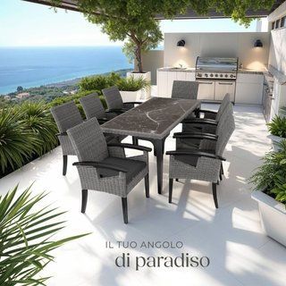 Sedia in rattan Rosarno · Vetro · Sedie