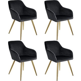 Sedia Marilyn effetto velluto oro · Metallo · Sedie