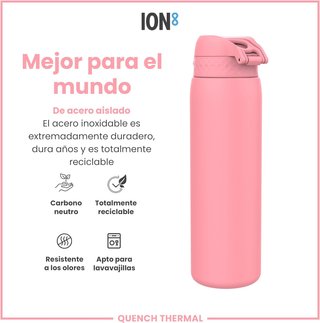 ION8 Botella Rosa Fácil de Abrir