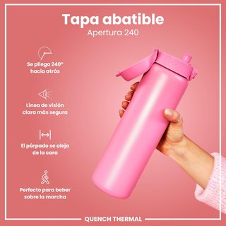 ION8 Botella Rosa Fácil de Abrir