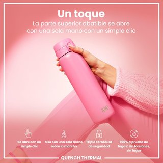 ION8 Botella Rosa Fácil de Abrir