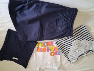 Conjunto Bermuda y 2 Camisetas Talla XL