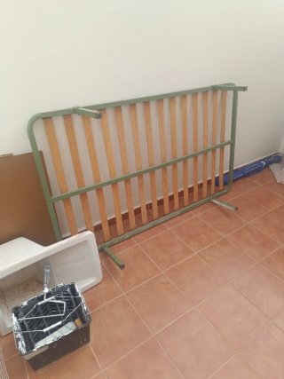 Somier 105cm Metal y Madera