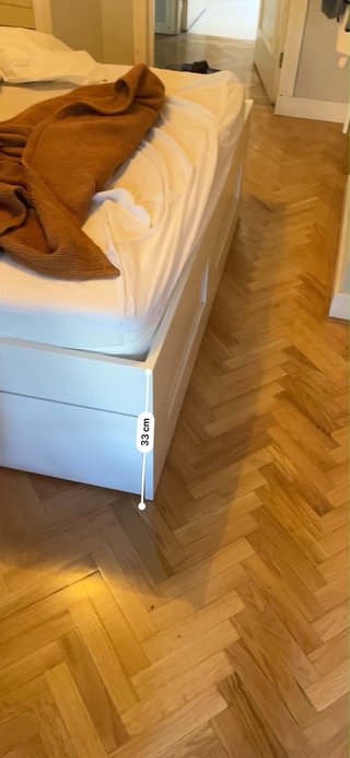 Cama BRIMNES Ikea Blanca con Cajones