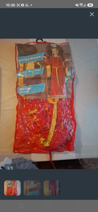 Disfraz Época Medieval Terciopelo Rojo
