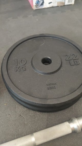 Juego Pesas Musculación Mancuernas y Barras