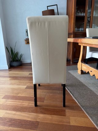 8 Sillas Comedor Piel Sintética Madera