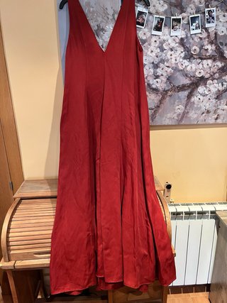 Vestido Massimo Dutti Lino Terracota