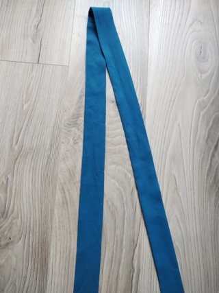 Vestido largo azul petróleo