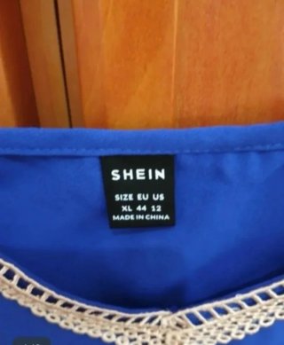 Camiseta tirantes Shein azul talla L