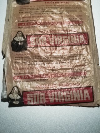 Antiguo envoltorio Parche Poroso Sor Virginia