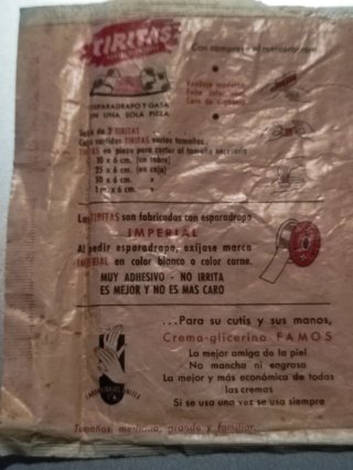 Antiguo envoltorio Parche Poroso Sor Virginia