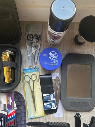 Pack Peluquería Completo Dorado y Azul