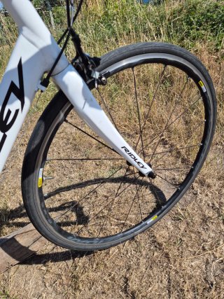 Bicicleta de carretera blanca