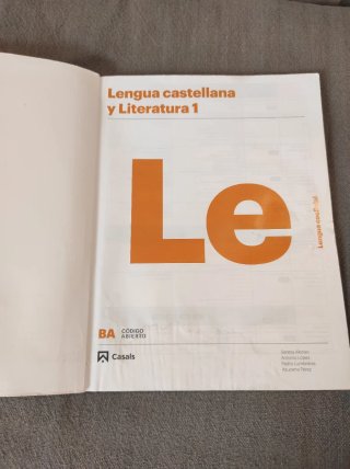 Lengua castellana y Literatura 1 bachillerato