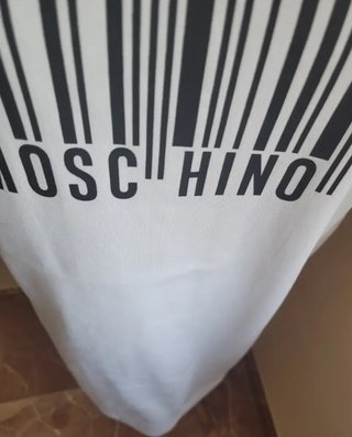 Vestido Moschino Barcode Blanco y Negro Talla XL