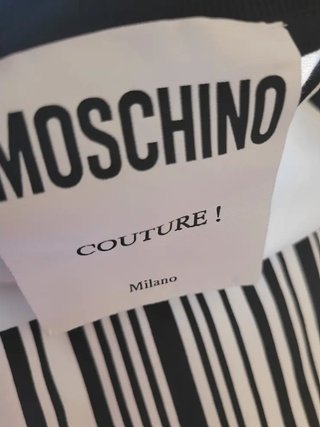 Vestido Moschino Barcode Blanco y Negro Talla XL