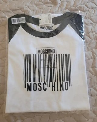 Vestido Moschino Barcode Blanco y Negro Talla XL
