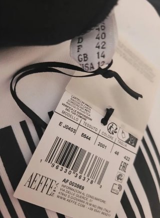 Vestido Moschino Barcode Blanco y Negro Talla XL