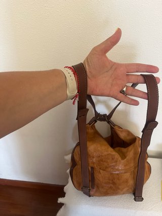 Bolso Hombro y Mochila Marrón