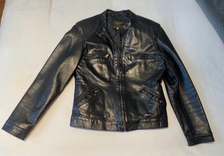 Chaqueta Biker Piel Negra Talla M