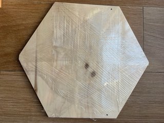 3 Scaffali Esagonali in Legno di Rovere Massello