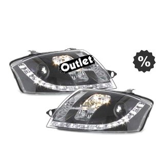 OL FAROS AUDI TT 98-05 LUZ DIURNA REAL LED FONDO NEGRO R1459