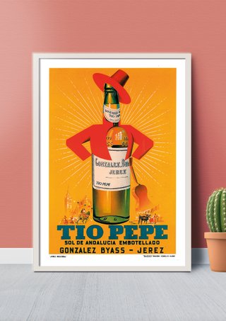 Cuadro Cartel TÍO PEPE Vintage - Andalucía A3