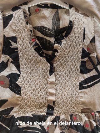 Vestido camisero de lino estampado