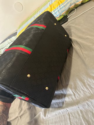 Bolso de viaje Gucci negro multicolor