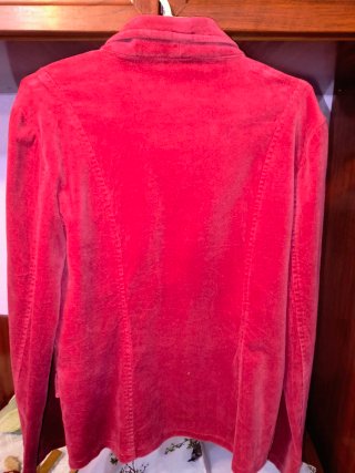 Chaqueta aterciopelada rojo Burdeos.Talla 42