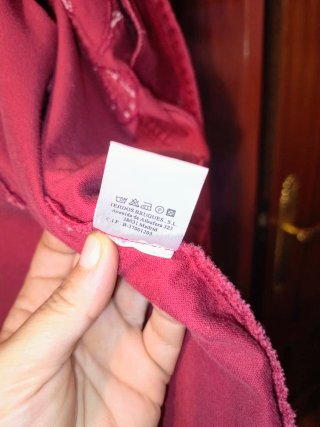 Chaqueta aterciopelada rojo Burdeos.Talla 42