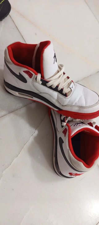 Nike Air Flight Botines Blancos y Rojos
