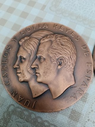 Lote 3 medallas cobre 80mm
