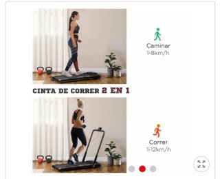 Cinta Correr SPORTNOW 2 en 1 Plegable