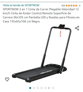Cinta Correr SPORTNOW 2 en 1 Plegable