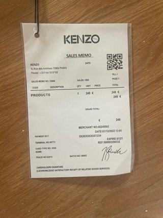 Camiseta Kenzo Paris Negra