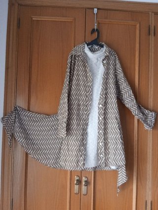 Vestido camisero manga larga